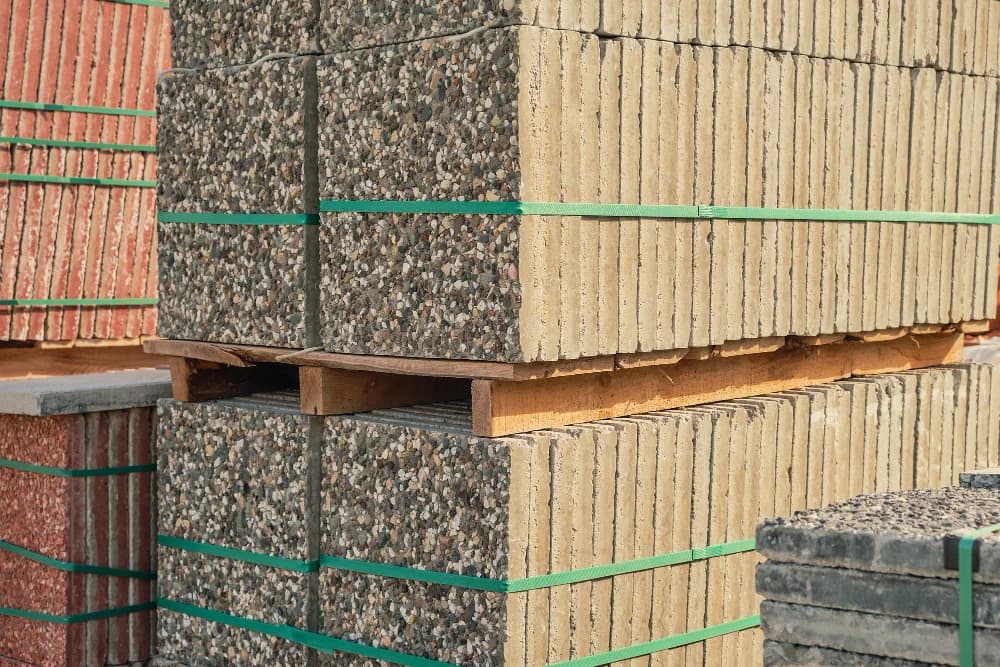 Light-toned natural stone paving detail