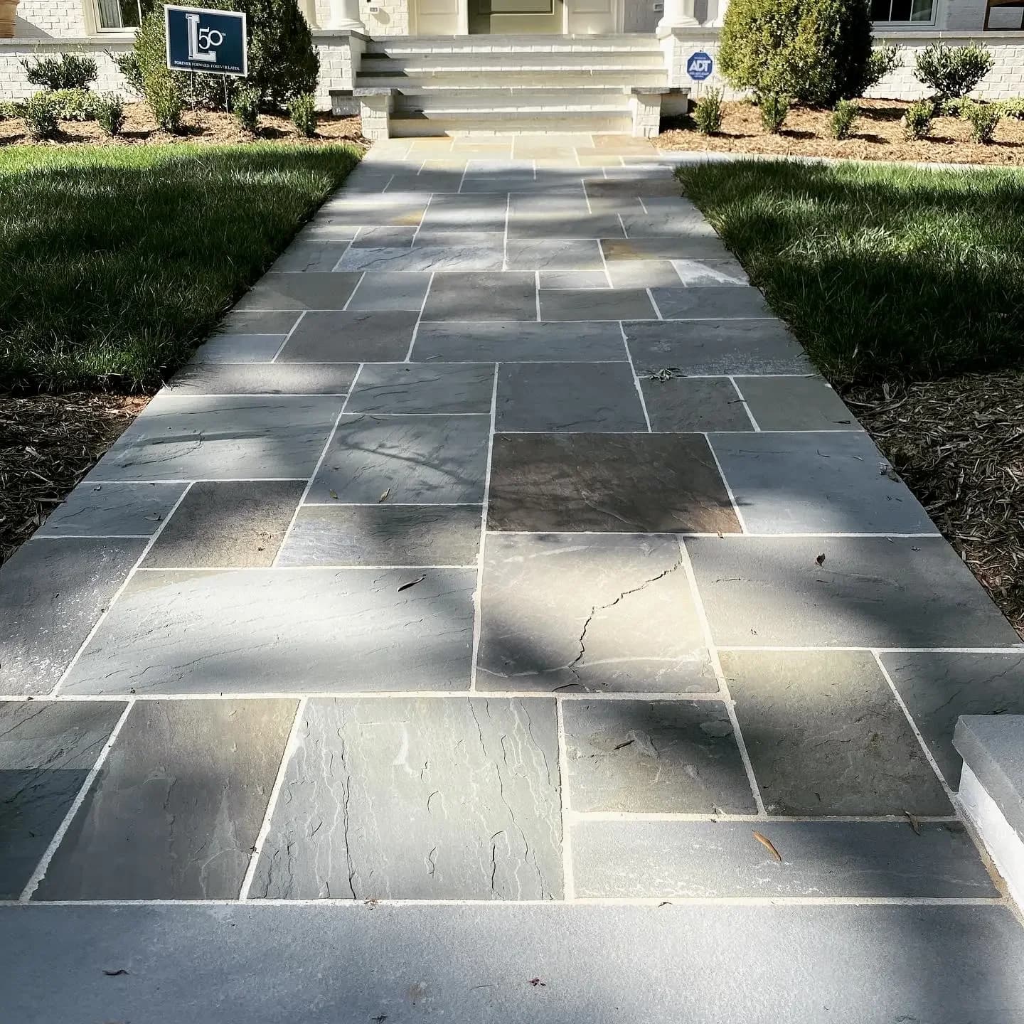 Natural stone patio flooring installation